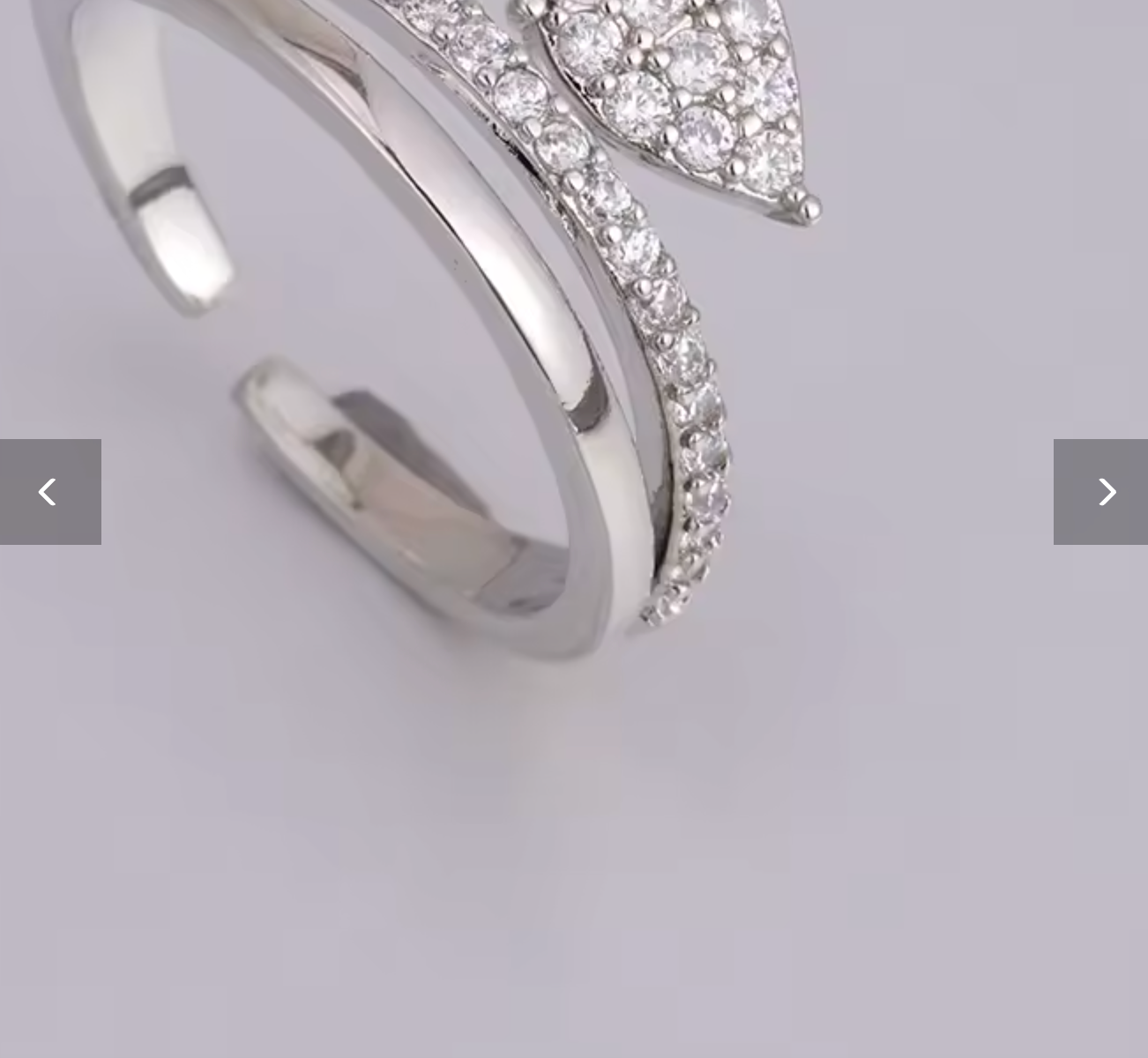 Zircon Adjustable Open Ring for Women
