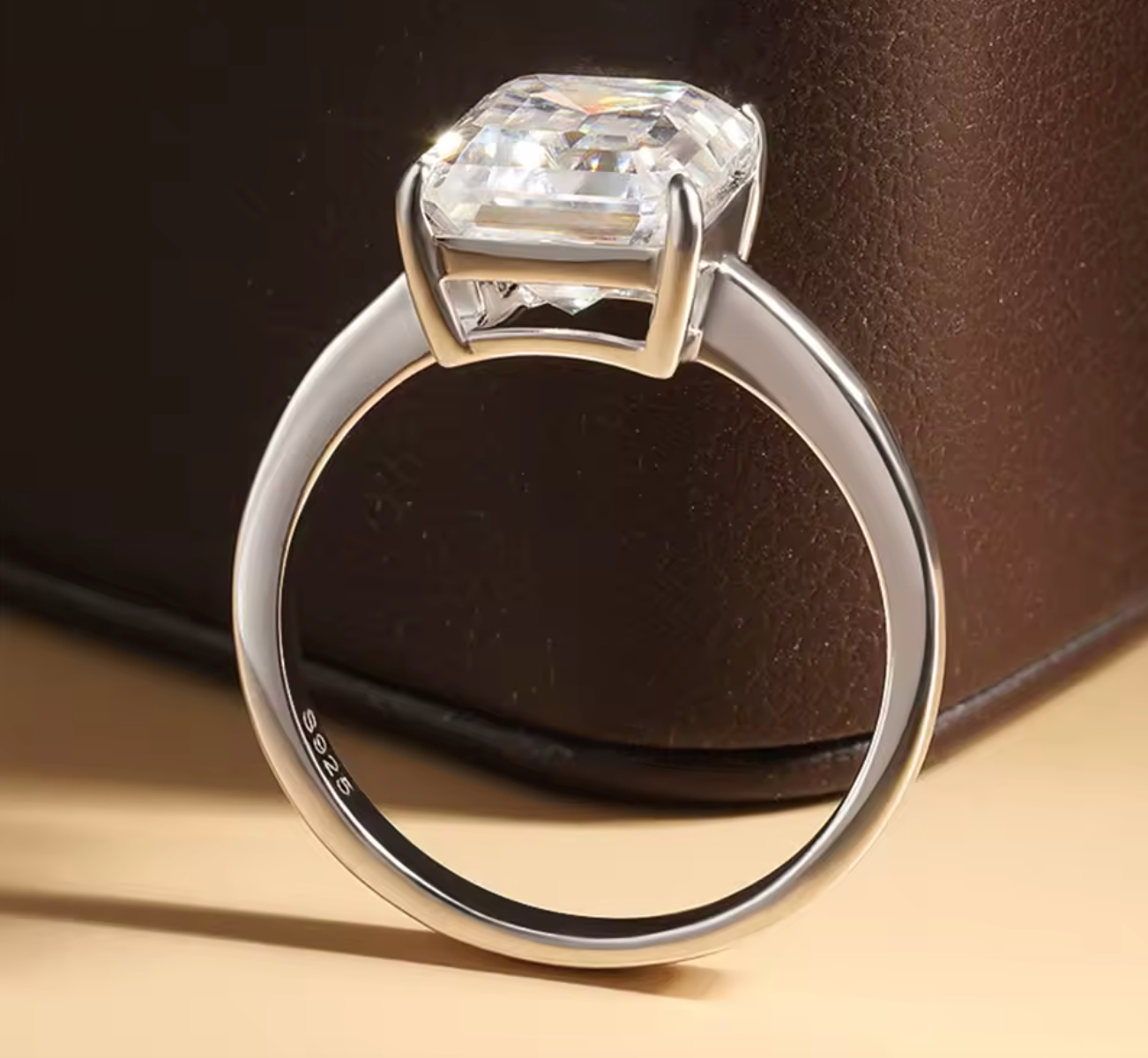 1–4CT Radiant Cut Moissanite Engagement Ring