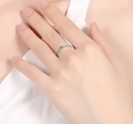 925 Sterling Silver Moissanite Wedding Ring for Women