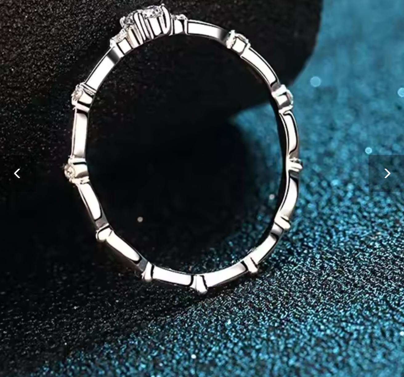 925 Sterling Silver Moissanite Wedding Ring for Women