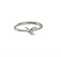 Glamorous 925 Sterling Silver Adjustable Paper Crane Ring