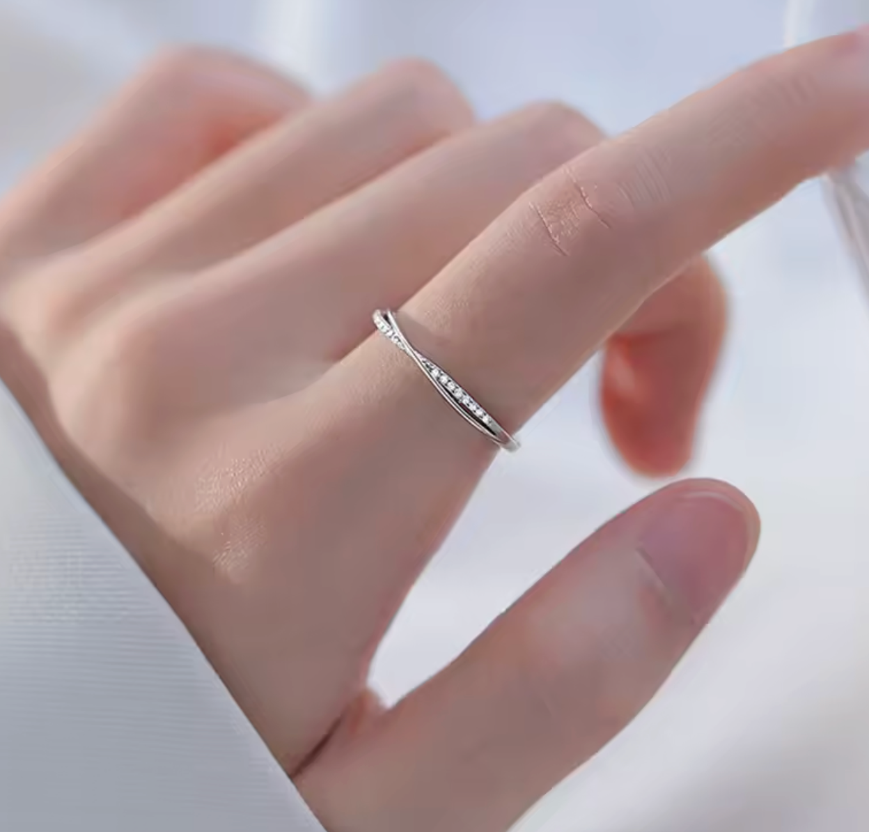 Elegant Thin 925 Sterling Silver Adjustable for Women