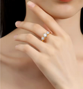 Moissanite Three-Stone Engagement Ring