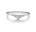 3 Stones Moissanite Wedding Ring for Women