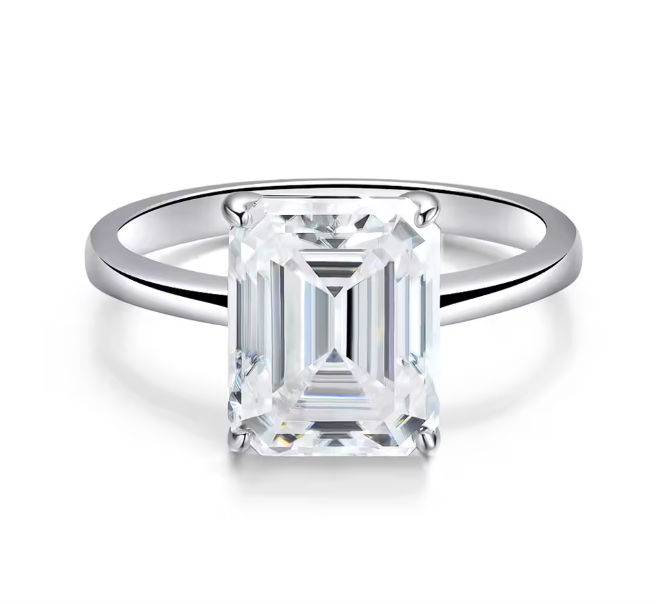 1–4CT Radiant Cut Moissanite Engagement Ring