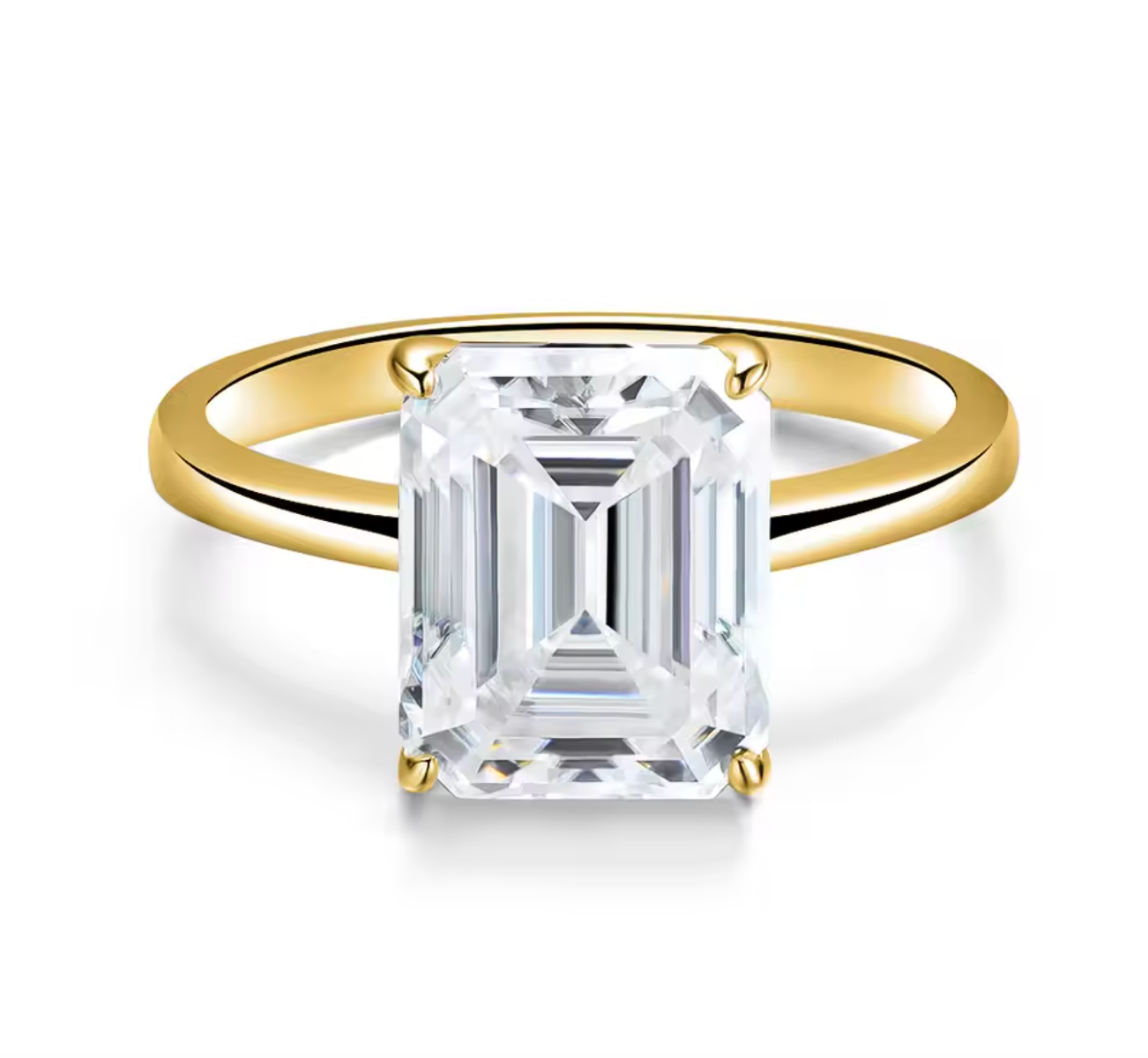 1–4CT Radiant Cut Moissanite Engagement Ring